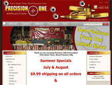 Tablet Screenshot of precisiononeammunition.com